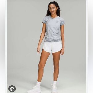 Lululemon White Track That Shorts